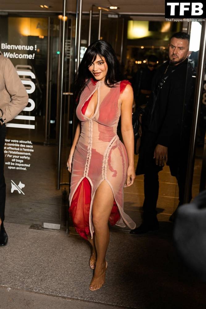 Kylie Jenner is Ravishing in Red Leaving Dinner at 1CChez Loulou 1D During PFW - #11