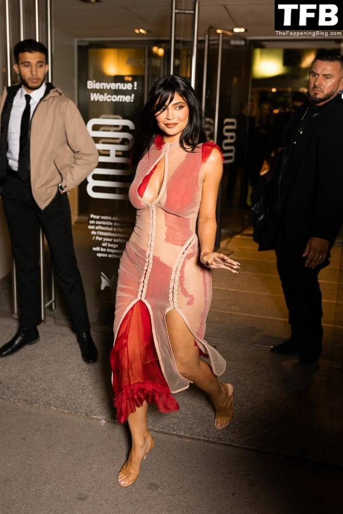 Kylie Jenner is Ravishing in Red Leaving Dinner at 1CChez Loulou 1D During PFW - #9