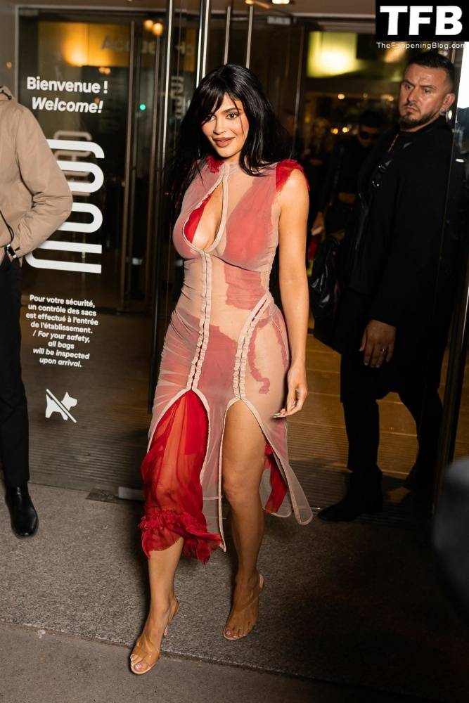Kylie Jenner is Ravishing in Red Leaving Dinner at 1CChez Loulou 1D During PFW - #13