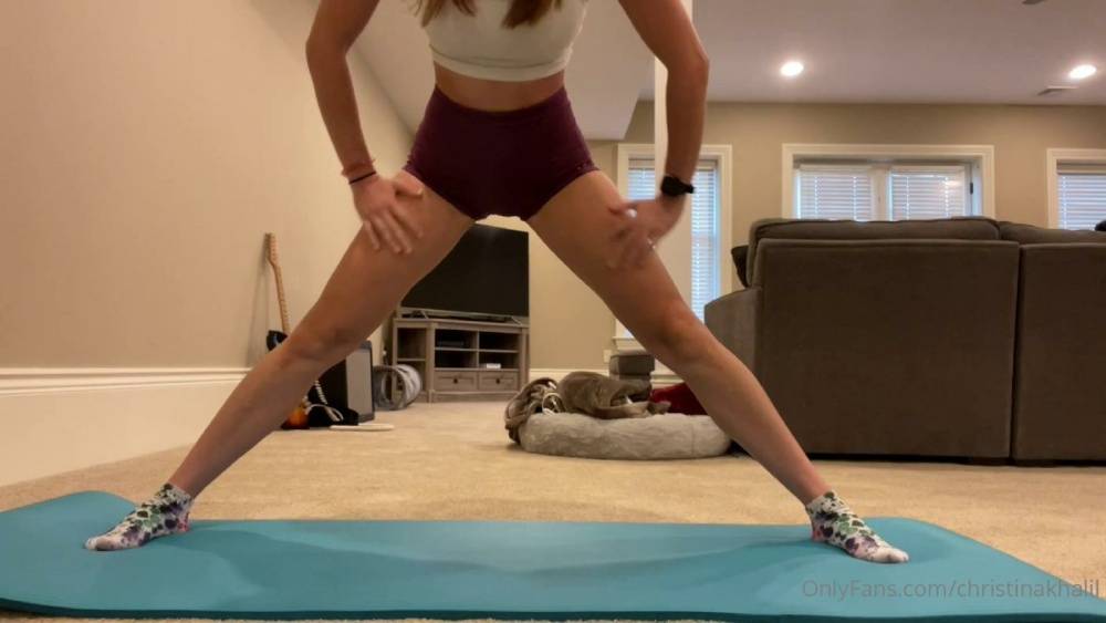 Christina Khalil Stretching Onlyfans photo Leaked - #5