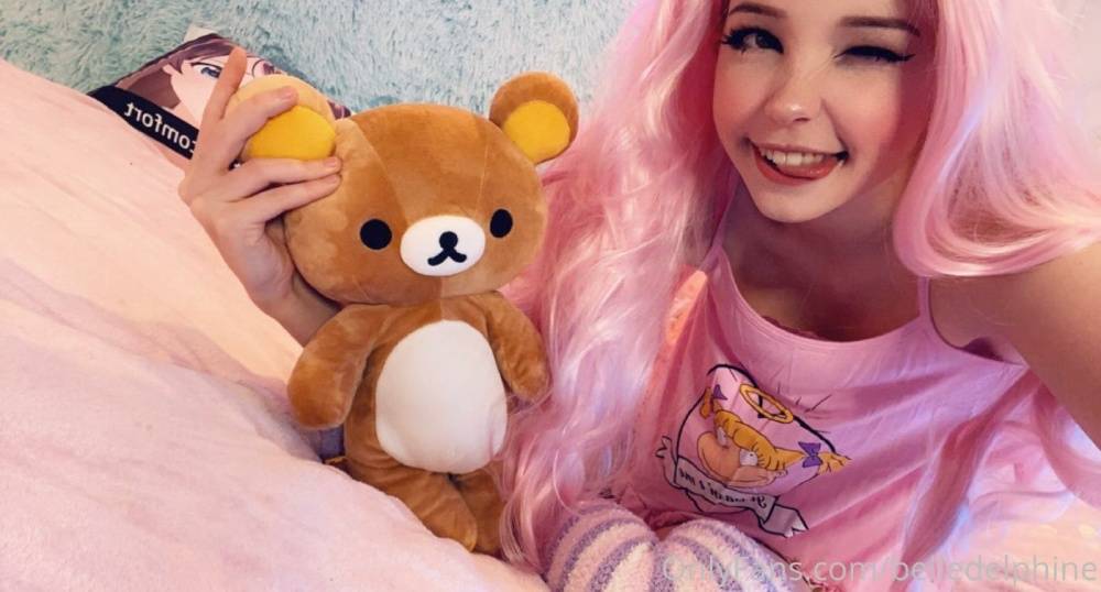 Belle Delphine Nude Pink Pajama Onlyfans Set Leaked - #17