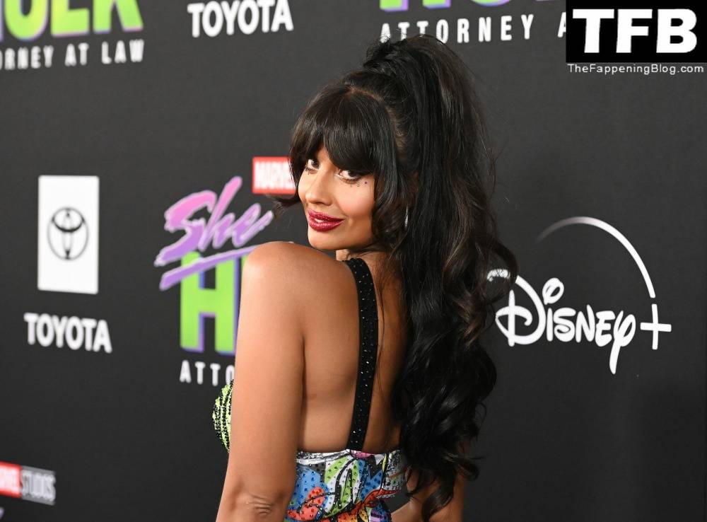 Jameela Jamil Flaunts Her Big Tits at the Premiere of Disney+ 19s 1CShe Hulk: Attorney at Law 1D in LA - #24