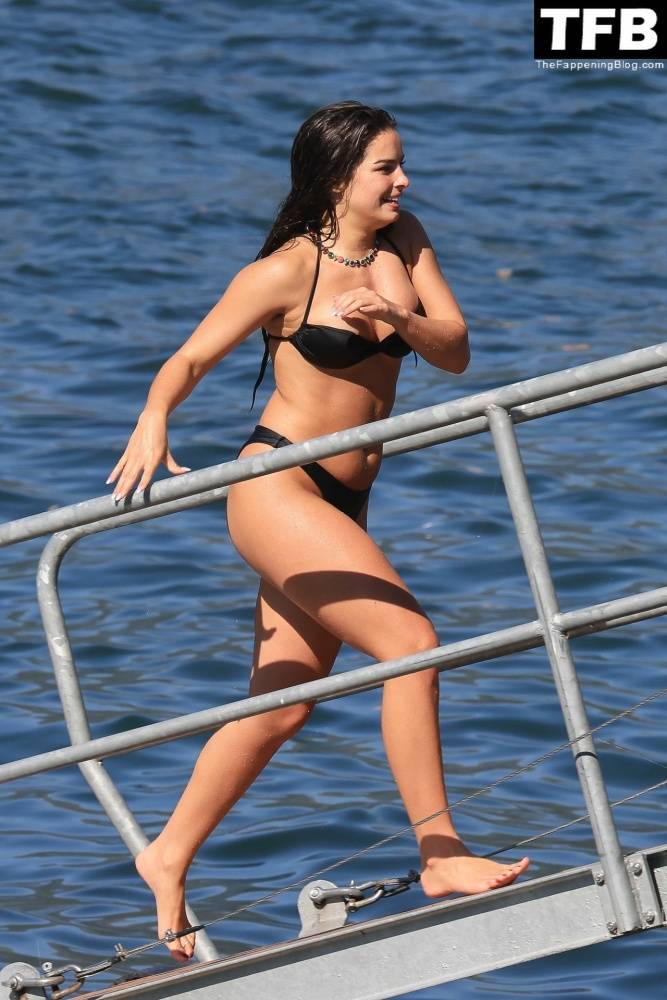 Addison Rae Displays Her Curves in a Black Bikini on Holiday with Omer Fedi on Lake Como - #31