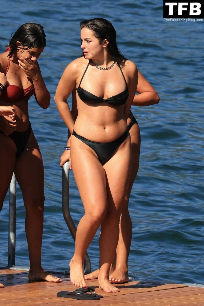 Addison Rae Displays Her Curves in a Black Bikini on Holiday with Omer Fedi on Lake Como - #41