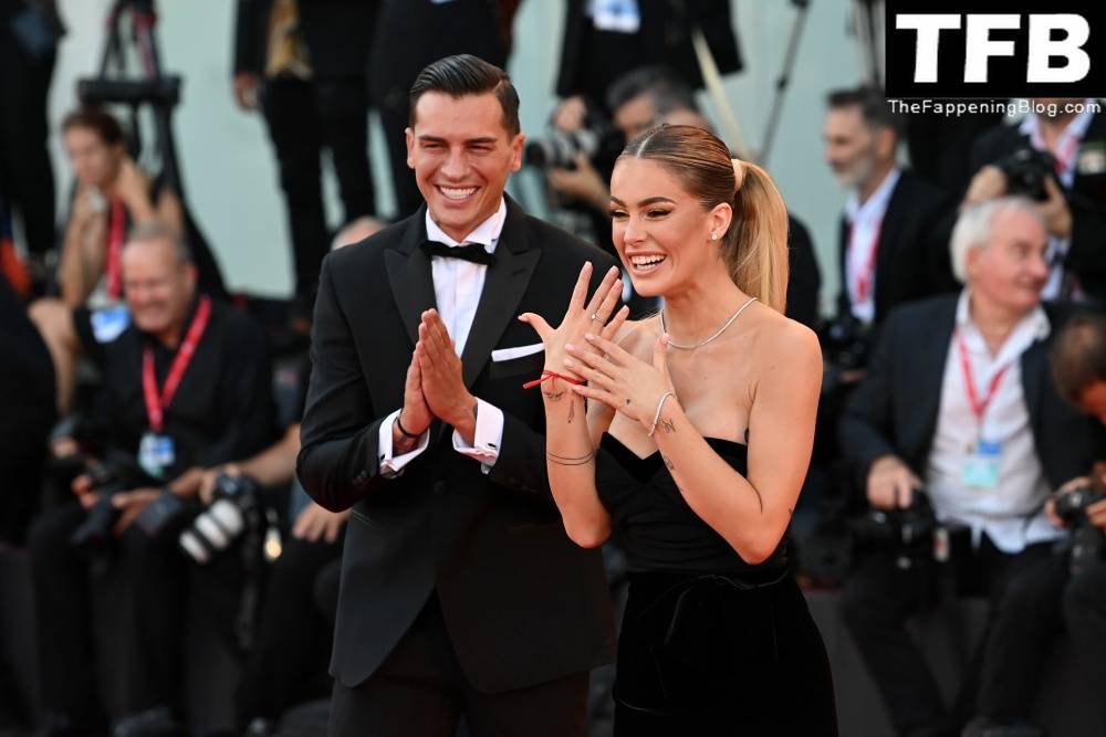 Alessandro Basciano Proposes to Sophie Codegoni During 1CThe Son 1D Red Carpet at the 79th Venice International Film Festival - #73