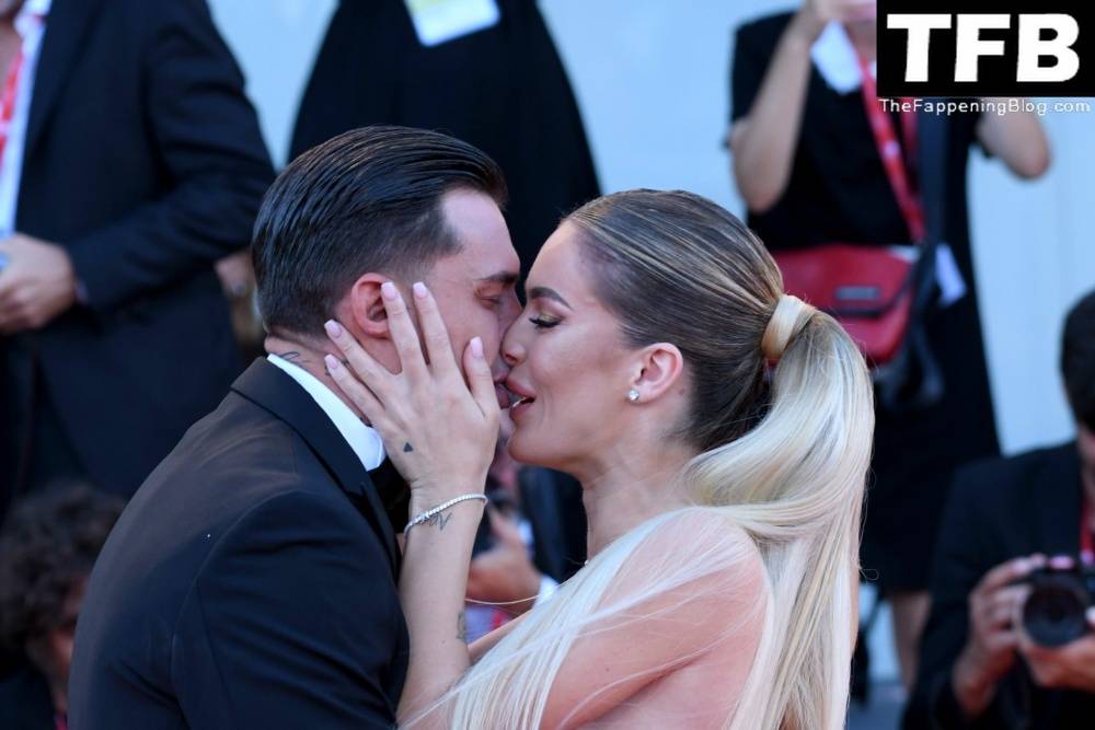 Alessandro Basciano Proposes to Sophie Codegoni During 1CThe Son 1D Red Carpet at the 79th Venice International Film Festival - #97
