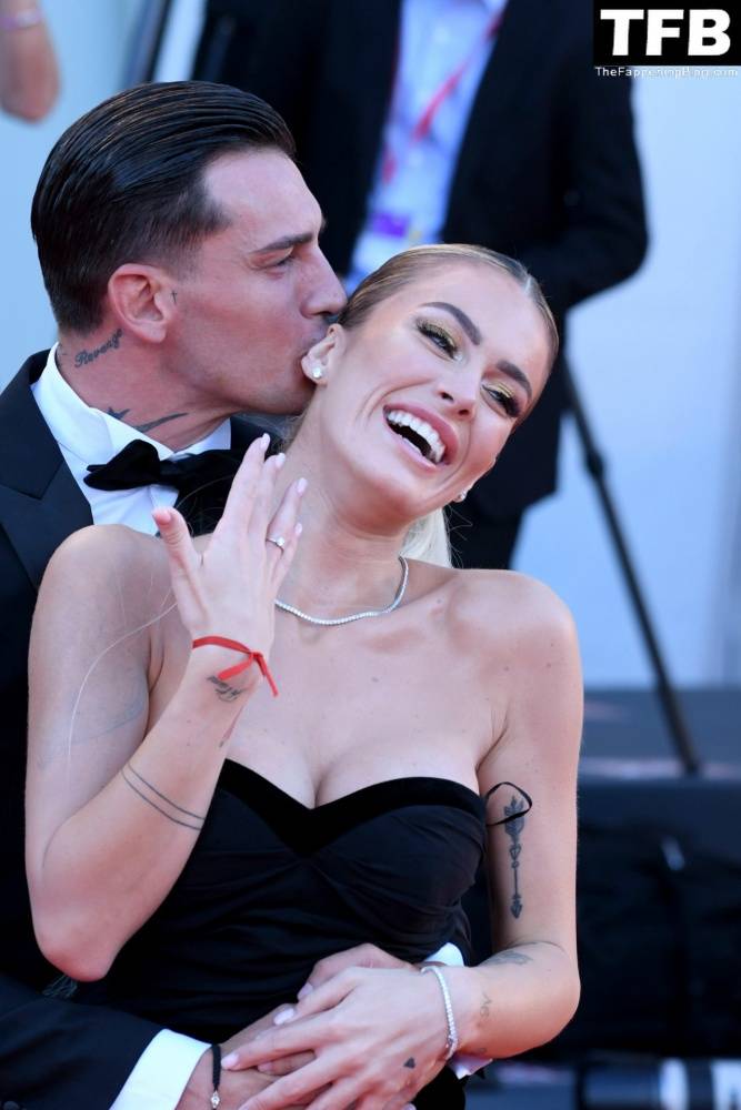 Alessandro Basciano Proposes to Sophie Codegoni During 1CThe Son 1D Red Carpet at the 79th Venice International Film Festival - #12