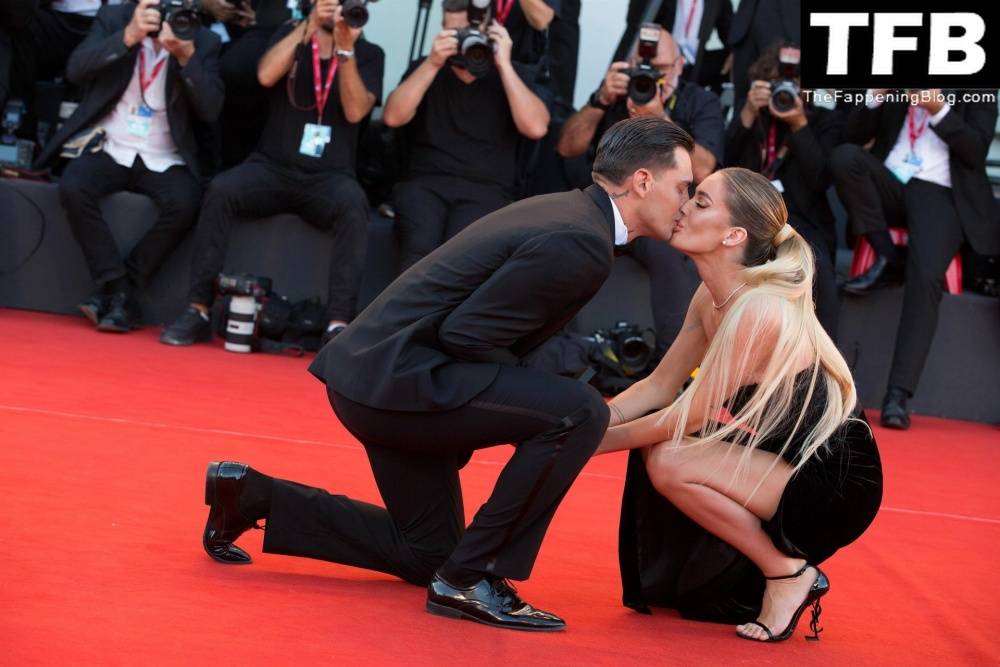 Alessandro Basciano Proposes to Sophie Codegoni During 1CThe Son 1D Red Carpet at the 79th Venice International Film Festival - #87