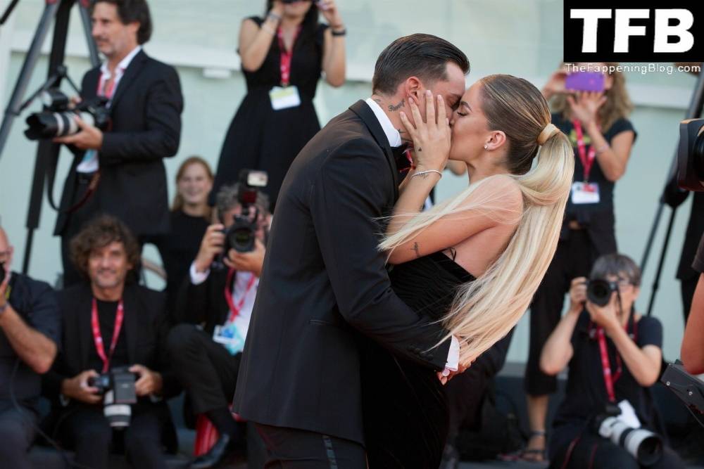 Alessandro Basciano Proposes to Sophie Codegoni During 1CThe Son 1D Red Carpet at the 79th Venice International Film Festival - #94