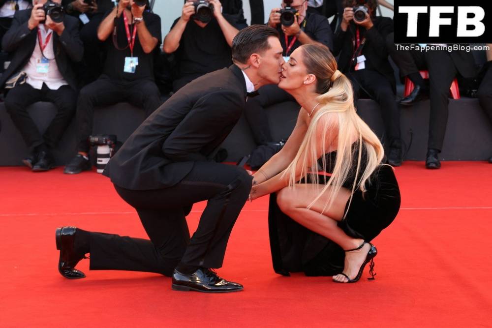 Alessandro Basciano Proposes to Sophie Codegoni During 1CThe Son 1D Red Carpet at the 79th Venice International Film Festival - #92