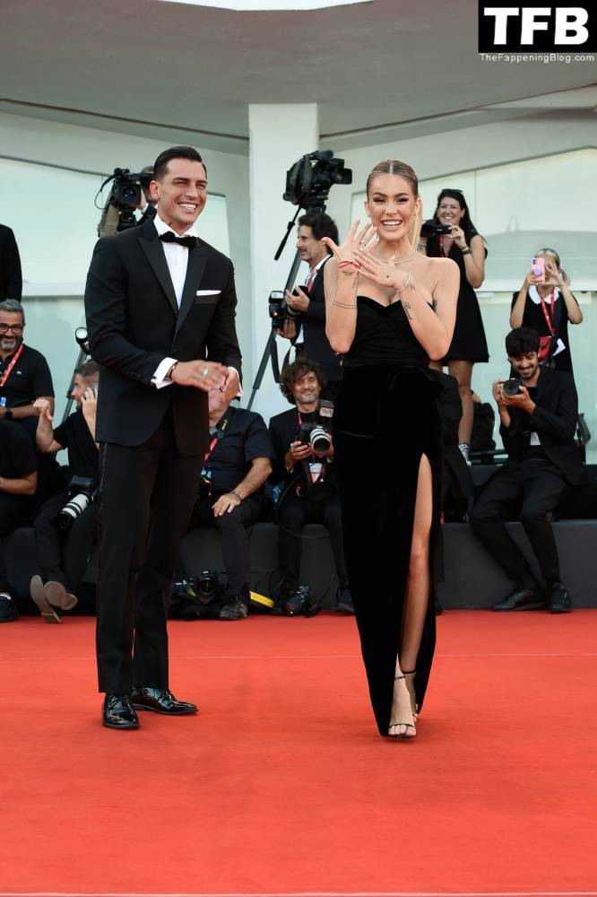 Alessandro Basciano Proposes to Sophie Codegoni During 1CThe Son 1D Red Carpet at the 79th Venice International Film Festival - #58