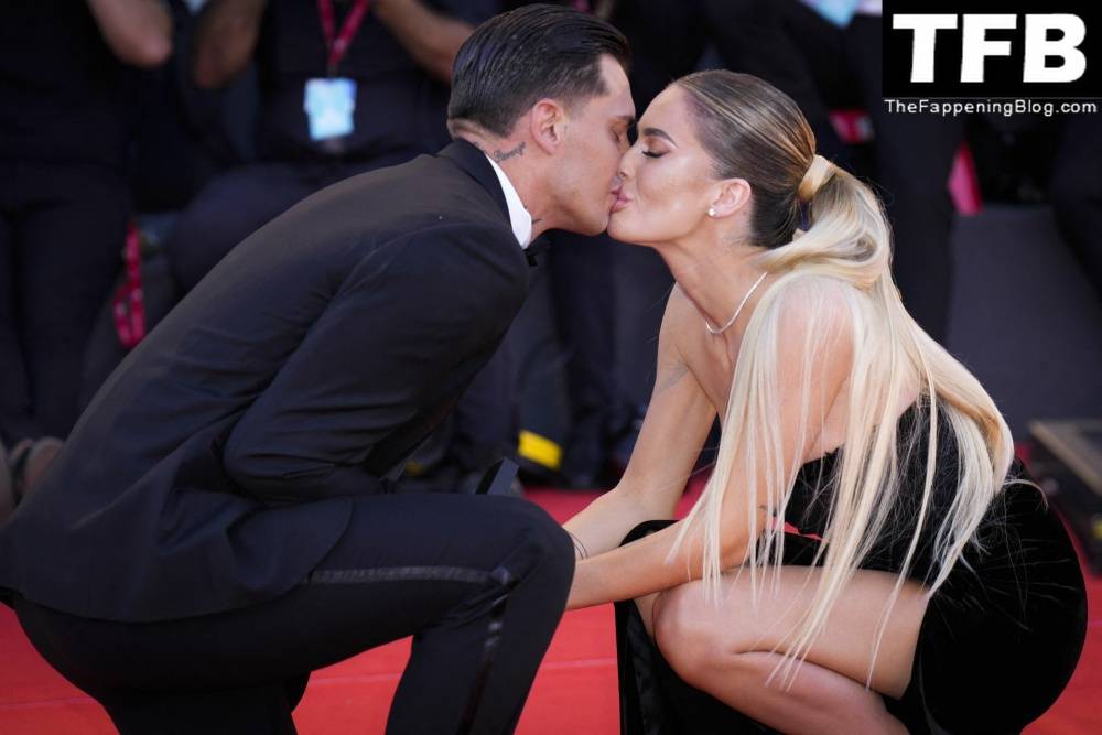 Alessandro Basciano Proposes to Sophie Codegoni During 1CThe Son 1D Red Carpet at the 79th Venice International Film Festival - #77