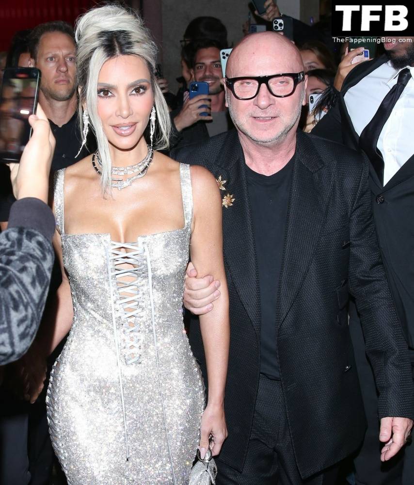 Kim Kardashian Dazzles in a Corset Dress at the Dolce Gabbana After Party - #5