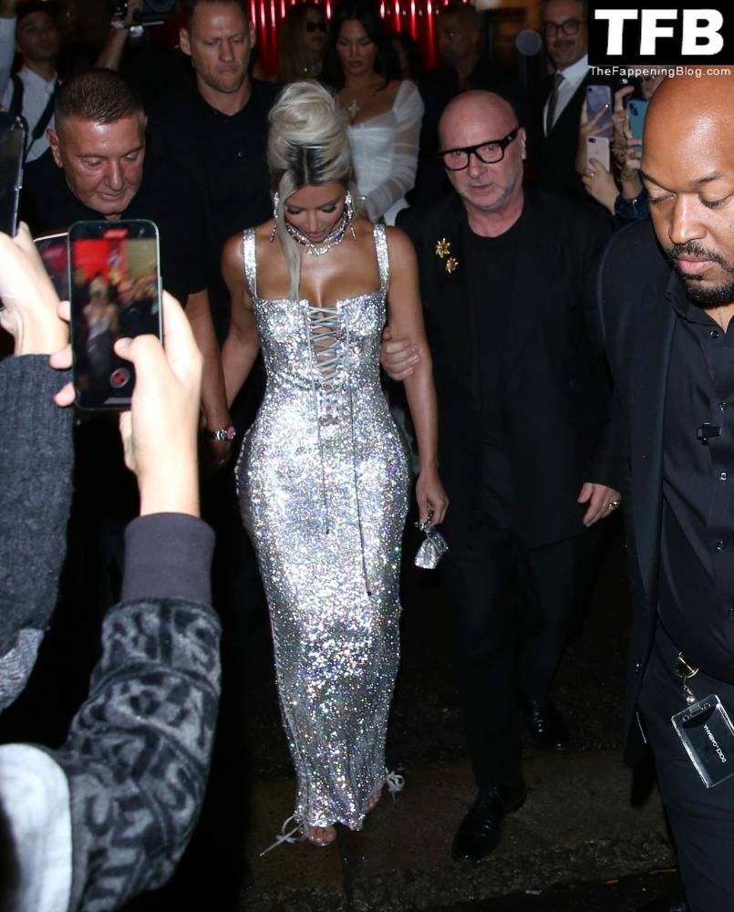 Kim Kardashian Dazzles in a Corset Dress at the Dolce Gabbana After Party - #1