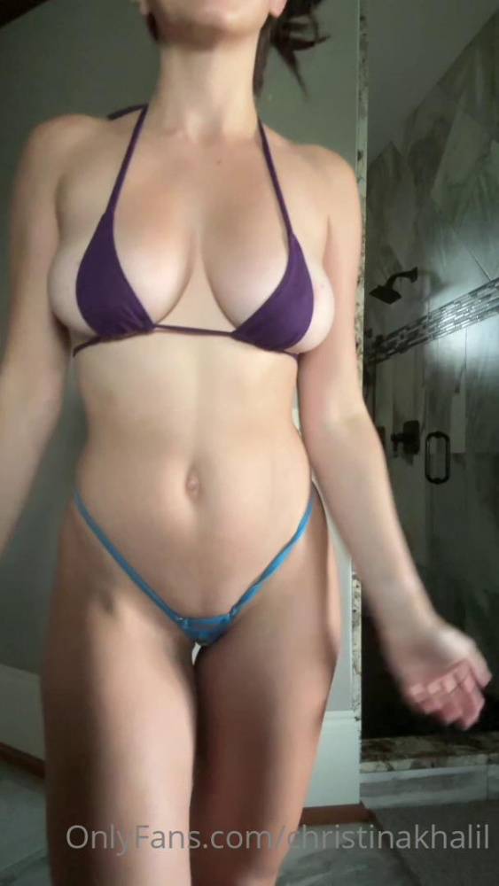 Full Video : Christina Khalil Nude Tiny Bikini Dress Strip Onlyfans - #7