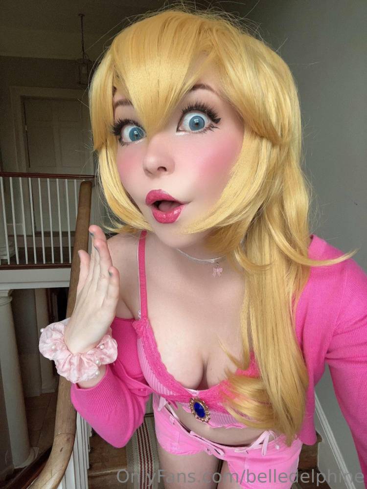 Belle Delphine Nude Princess Peach Cosplay Onlyfans Set Leaked - #50
