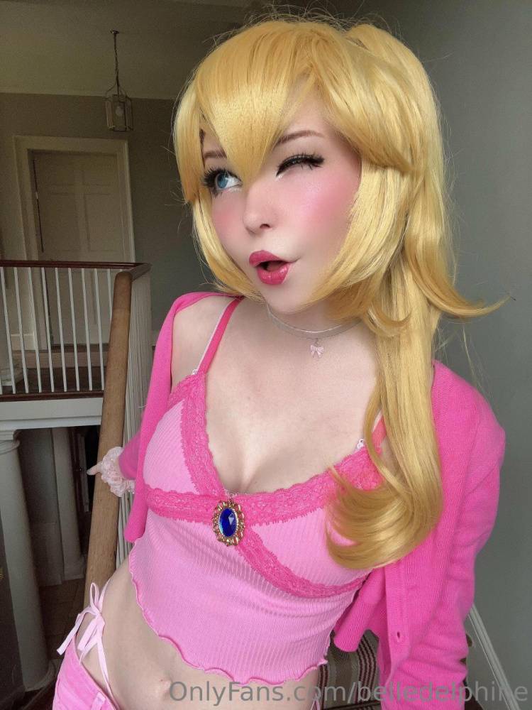 Belle Delphine Nude Princess Peach Cosplay Onlyfans Set Leaked - #55