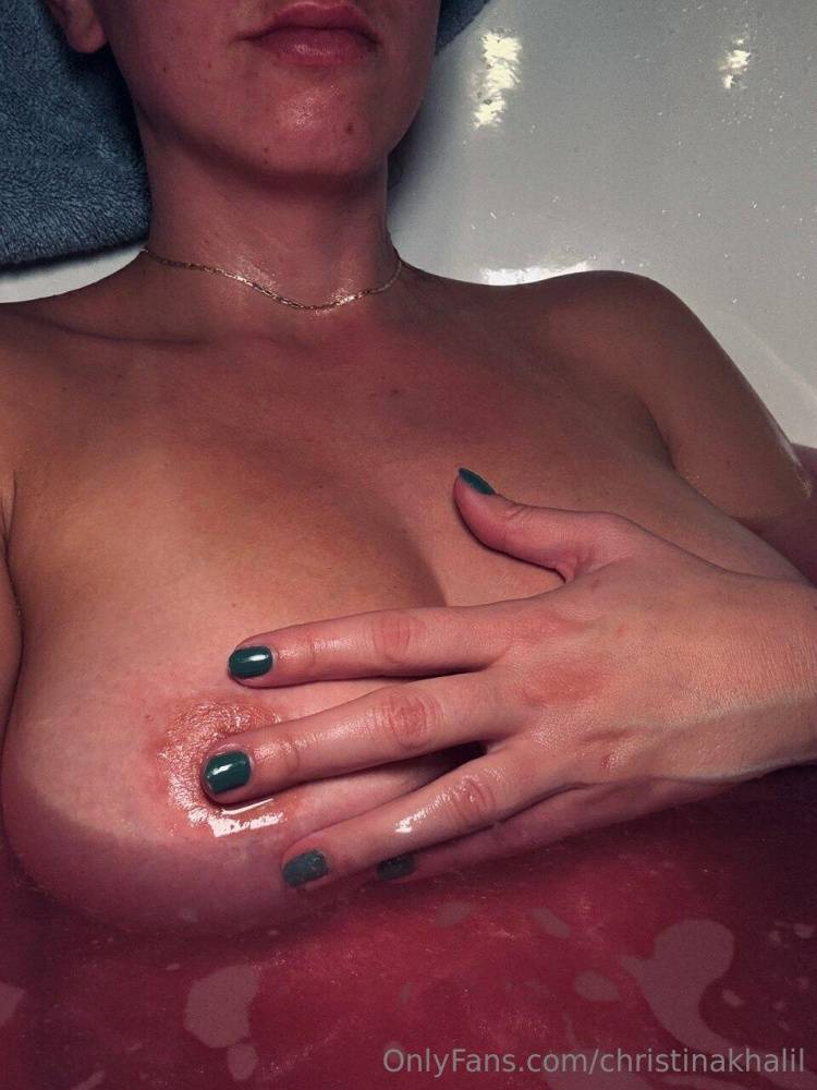 Christina Khalil Nude Bath Nipple Tease Onlyfans Set Leaked - #12