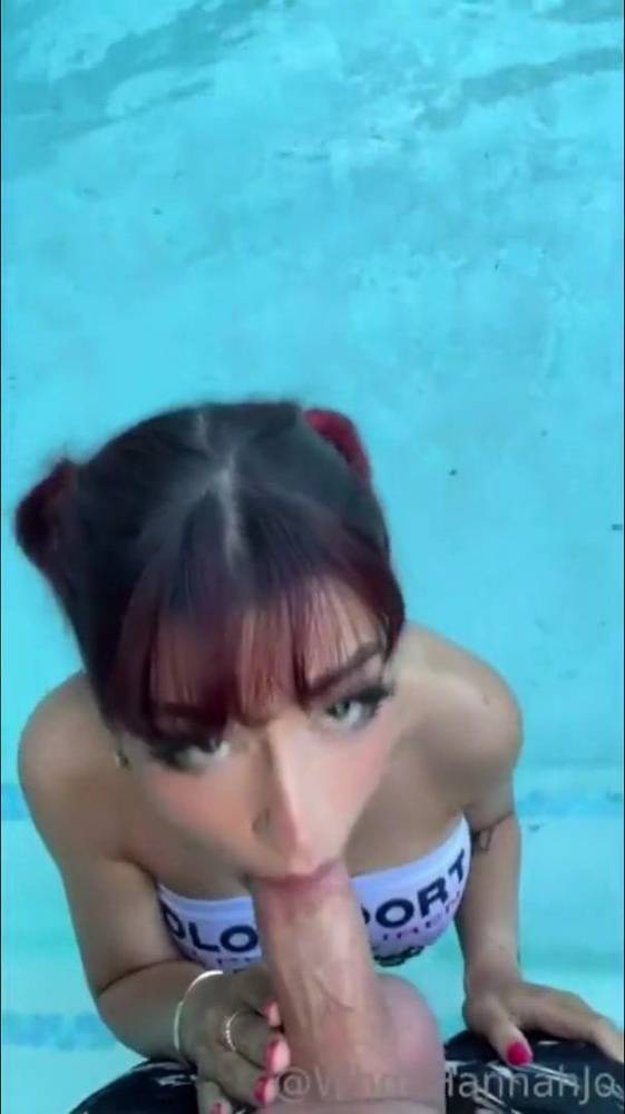 Hannah Jo Nude POV Pool Blowjob OnlyFans Video Leaked - #14