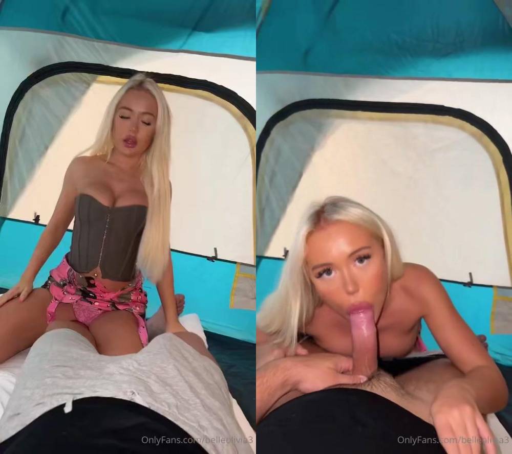 Belle Olivia Nude POV Tent Blowjob OnlyFans Video Leaked - #1