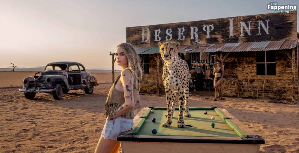 Cara Delevingne Poses Naked with a Wild Cheetah (8 Photos) - #5