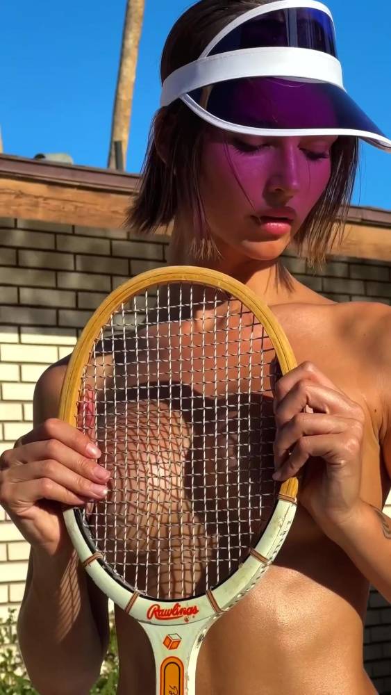 Rachel Cook Nude Outdoor Tennis Bikini Set Leaked - #11