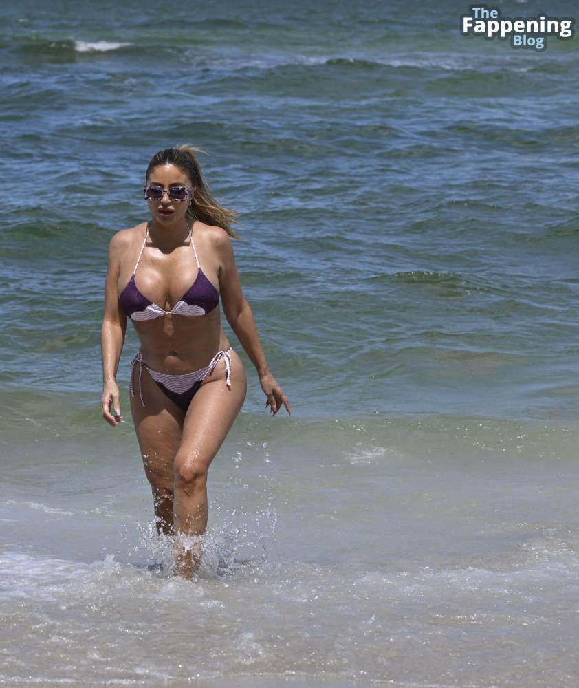 Larsa Pippen Looks Incredible as She Wears a Purple String Bikini on Miami Beach (24 Photos) - #13