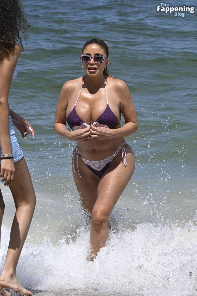 Larsa Pippen Looks Incredible as She Wears a Purple String Bikini on Miami Beach (24 Photos) - #10