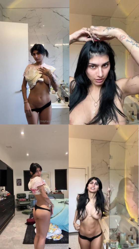 Mia Khalifa Nude Bathroom OnlyFans Livestream Leaked - #1