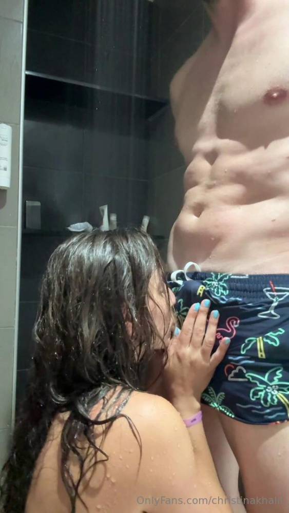 Christina Khalil Shower Blowjob Sextape Onlyfans Video Leaked - #8