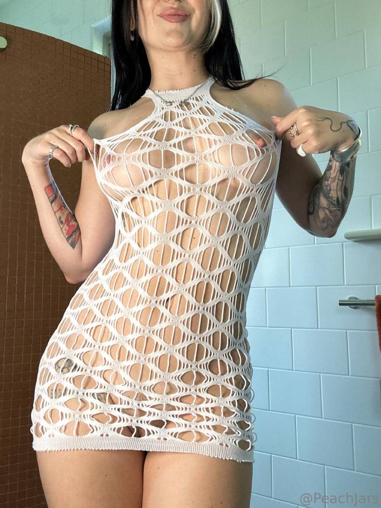 Peachjars Nude Fishnet Dress PPV Onlyfans Set Leaked - #12