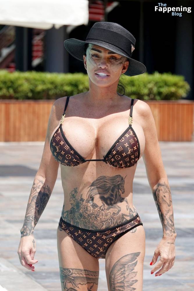 Katie Price Rocks in Her Skimpy Little Louis Vuitton Bikini Out in Turkey (63 Photos) - #8