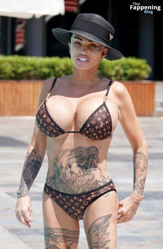 Katie Price Rocks in Her Skimpy Little Louis Vuitton Bikini Out in Turkey (63 Photos) - #14