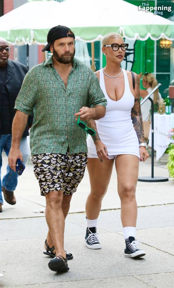 Amber Rose Turns Heads in a Revealing White Mini Dress During SoHo Outing (39 Photos) - #8