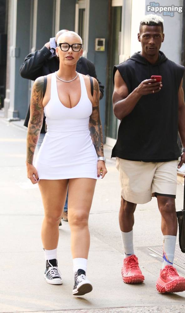 Amber Rose Turns Heads in a Revealing White Mini Dress During SoHo Outing (39 Photos) - #30