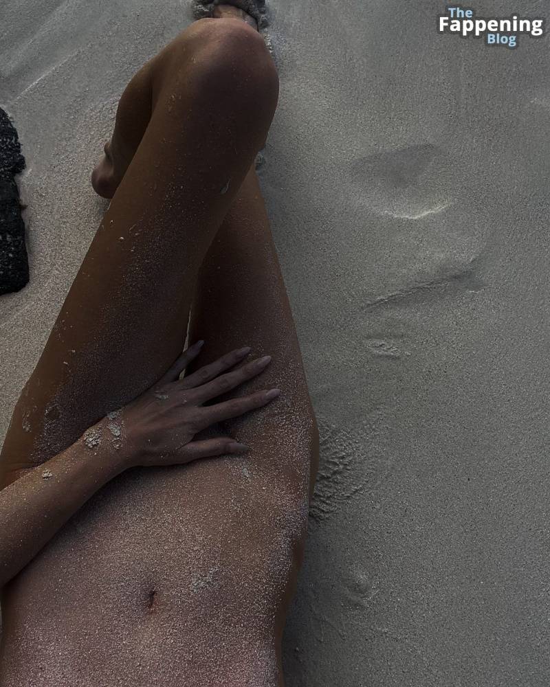 Elsa Hosk Poses Naked on the Beach (12 Photos + Video) - #2