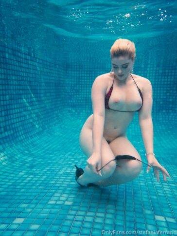 Stefania Ferrario Nude Underwater Pool Onlyfans Set Leaked - #main