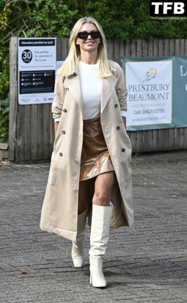 Christine McGuinness Puts on a Leggy Display Out and About in Cheshire on modeladdicts.com