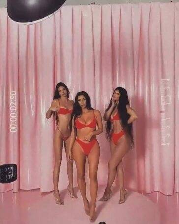 Kylie Jenner Thong Lingerie Skims BTS photo Leaked - Usa on www.modeladdicts.com