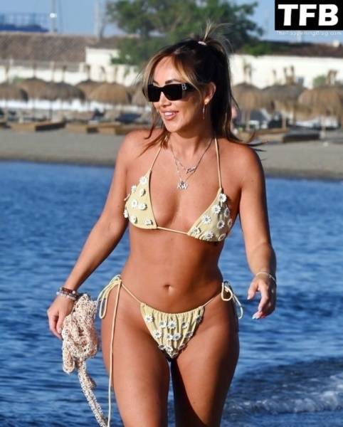 Lauryn Goodman Shows Off Her Sexy Bikini Body on the Beach in Marbella