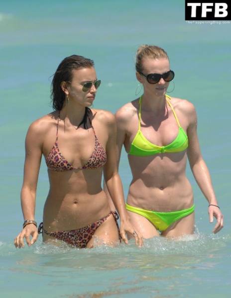 Irina Shayk & Anne Vyalitsyna Enjoy a Day on the Beach in Miami - county Miami on modeladdicts.com