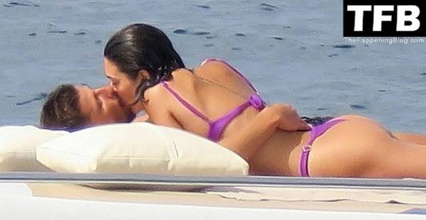 Ruben Dias Packs on the PDA with a Mysterious Scantily-Clad Woman on a Boat in Formentera on www.modeladdicts.com