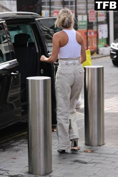 Ashley Roberts Leaves Little to the Imagination Stepping Out From Heart Radio Braless on modeladdicts.com