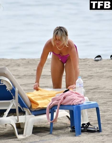 Ashley Roberts Enjoys the Beach on Holiday in Marbella on www.modeladdicts.com