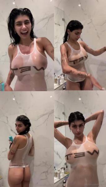 Mia Khalifa Nude Wet Tank Top OnlyFans Video Leaked on www.modeladdicts.com