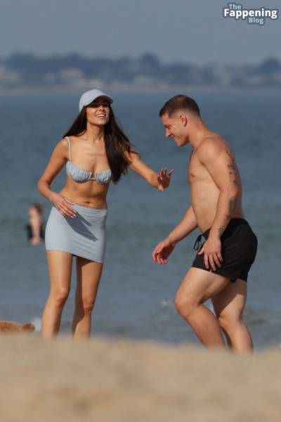 Olivia Culpo & Christian McCaffrey Spark Joyful Vibes on Rhode Island Beach (46 Photos) on modeladdicts.com